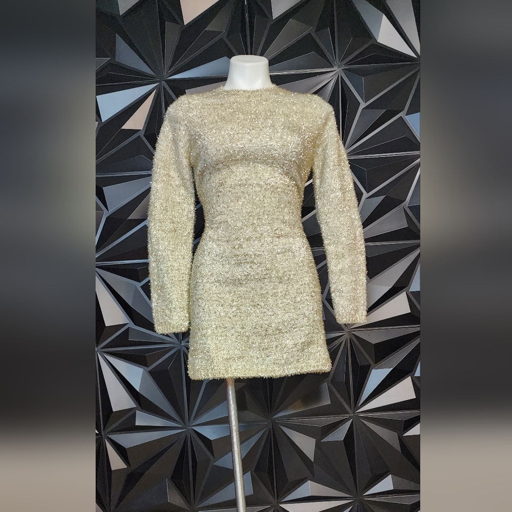 H&M Gold Long Sleeve Dress